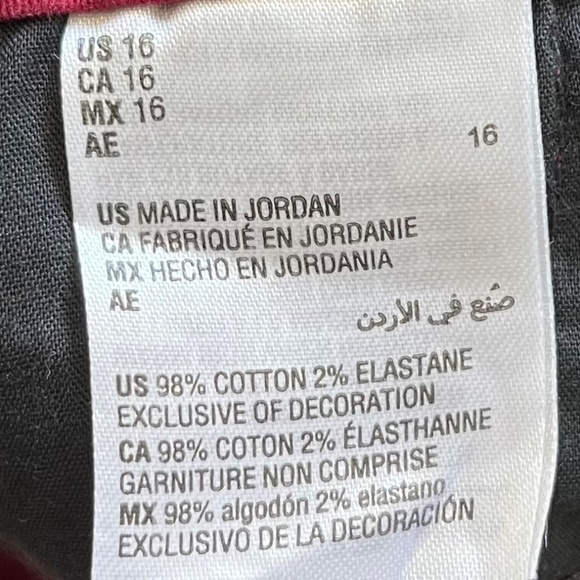 Style & Co Curvy Fit Skinny Jeans, Dark Red, Size 16, New with Tags - Picture 14 of 16